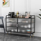 13.78"W Sideboard Glam Style Black Dining Server for Kitchen and Living Room Clearhalo 'buffet_sideboard' 'Buffets & Sideboards' 'furn' 'furn_buffet_sideboard' 'Furniture' 'Kitchen & Dining Furniture' 1200x1200_bb679f36-1cb5-4251-9a10-4419b46e6e15