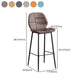 Indoor Modern Leather Bar Stool Low Back Arm-less Counter Stool with Steel Legs Clearhalo 'Bar Furniture' 'Bar Stools' 'bar_stools' 'furn' 'furn_bar_stools' 'furniture_bar_stools' 'Kitchen & Dining Furniture' 'kitchen&dining_furn' 'kitchen' 'kitchen_furn' Furniture' 1200x1200_bb67d016-96bb-4e30-be5b-f36d6066613c