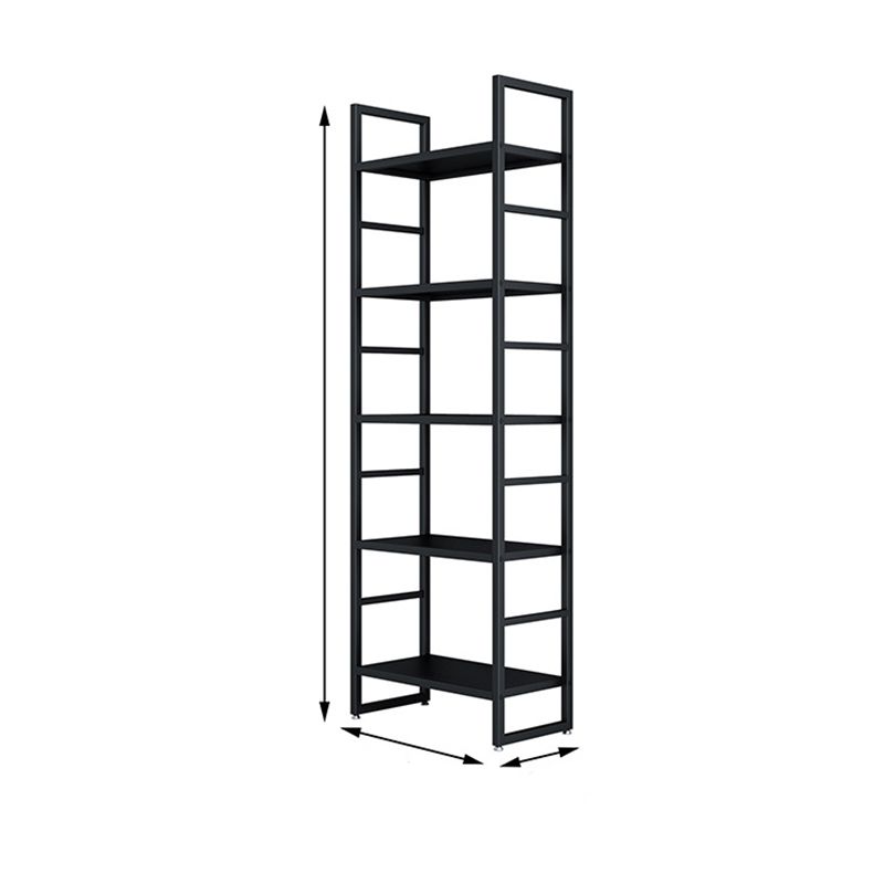 3/4/5-Shelf Iron Etagere Bookshelf Black and White Vertical Bookcase for Living Room Clearhalo 'Bookcases' 'furn' 'furn_bookcases' 'Furniture' 'furniture_bookcases' 'Office Furniture' 1200x1200_bb688acd-9e67-4fa5-9830-15223333a939