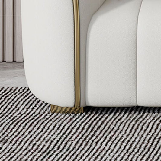 Moderne Style Ledersofa Wohnzimmertuxedo Armsofa enge Rücksitzsitze