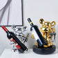 Glam Wine Bottle Rack Tabletop Resin Bottle Holder voor woonkamer