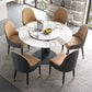 Modern Round Dinette Set 1/4/5/7 Pieces Black Dining Table Set with Sintered Stone Top Clearhalo 'Dining Room Sets' 'Dining Tables & Seating' 'dining_room_set' 'furn' 'furn_dining_room_set' 'Furniture' 'furniture_dining_room_set' 'Kitchen & Dining Furniture' 1200x1200_bb6a5599-2c03-46c0-aa17-2fd4d69c0858