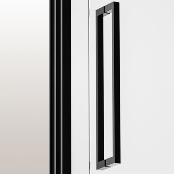 Full Frame One-shaped Tempered Glass Shower Door, Triple Linkage Shower Door Clearhalo 'Bathroom Remodel & Bathroom Fixtures' 'Home Improvement' 'home_improvement' 'home_improvement_shower_tub_doors' 'Shower and Tub Doors' 'shower_tub_doors' 'Showers & Bathtubs' 1200x1200_bb6cd6fd-b234-4a82-94b0-588b17d93fcb
