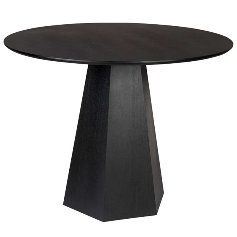 Modern Round Table Pine Solid Wood Pedestal Dining Table in Black Clearhalo 'Dining Tables & Seating' 'Dining Tables' 'dining_table' 'furn' 'furn_dining_table' 'Furniture' 'Kitchen & Dining Furniture' 1200x1200_bb6eef65-4c5f-4ea5-aed7-3ef010a8e66e