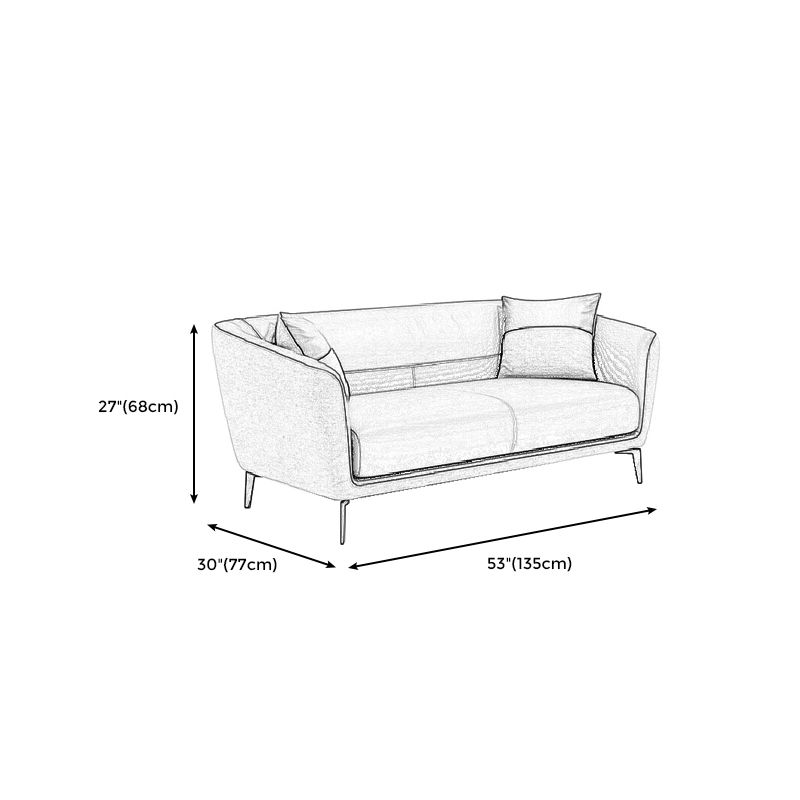 Canapé de canapé en cuir du dos serré contemporain pour 1/2/3 personnes