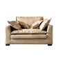 Beach Standard Sofa with Bolster Pillows 33.46"High Fabric Settee with Square Arm, Beige Clearhalo 'furn' 'furn_sofas' 'Furniture' 'furniture_sofas' 'Living Room Furniture' 'Sofa' 'sofas' 1200x1200_bb6f92c0-43d6-4b3a-9fbc-9ea4cd07fde3