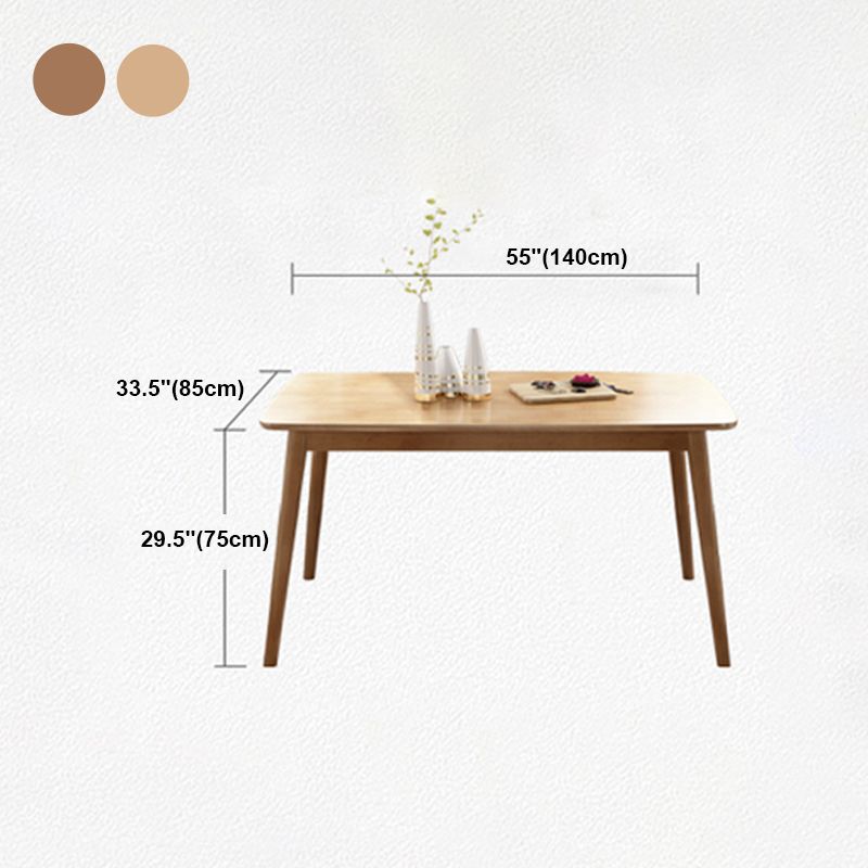 Modern Rubber Wood Table for Restaurant Rectangle Dining Table with 4 Legs Clearhalo ' dining_table' 'Dining Tables & Seating' 'Dining Tables' 'furn' 'furn_dining_table' 'Furniture' 'furniture_dining_table' 'Kitchen & Dining Furniture' 'kitchen&dining_furn' 'kitchen' 'kitchen_dining_table' 1200x1200_bb6ff060-4aa2-46ca-87fa-d86e3aae5242