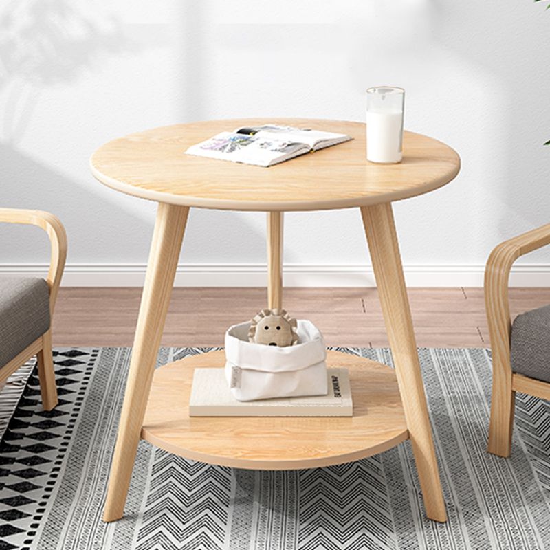 1 Cocktail Table Round Wood Modern 3 Legs Single Coffee Table Clearhalo 'Coffee & Accent Tables' 'Coffee Tables' 'coffee_tables' 'furn' 'furn_coffee_tables' 'Furniture' 'Living Room Furniture' 1200x1200_bb702716-f690-42b5-8f09-18581322c770