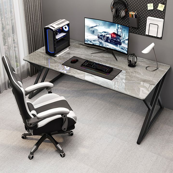 Rectangular Stone Top Writing Desk Modern Style Metal Legs Desk for Office Clearhalo 'furn' 'furn_office_desk' 'Furniture' 'Office Desks' 'Office Furniture' 'office_desk' 1200x1200_bb70b1e2-515b-435f-9ea6-70c62e229b3b