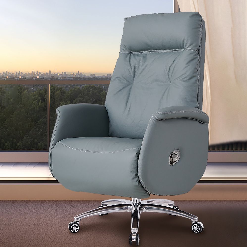 Moderner armloser Bürostuhl Lederverstellbarer Sitzhöhe Ergonomischer Schreibtischstuhl