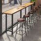 Trestle Cafe and Break-room Counter Table Modern Bistro Bar Table in Natural Clearhalo 'Bar Furniture' 'Bar Tables' 'bar_tables' 'furn' 'furn_bar_tables' 'Furniture' 'furniture_bar_tables' 'Kitchen & Dining Furniture' 'kitchen&dining_furn' 'kitchen' 1200x1200_bb723a86-968d-43c6-9c38-feb0103be9b3