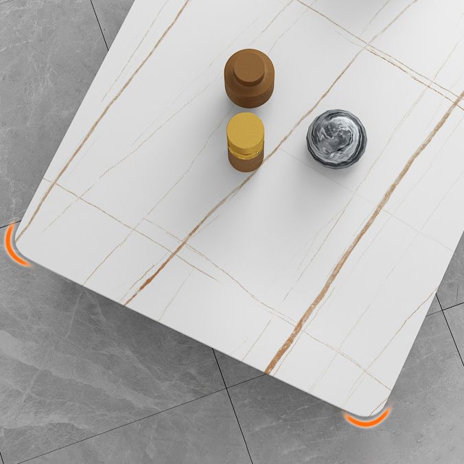 Glam Style Stone TV stand 2 étagères ouvertes Console de stand de télévision de rangement