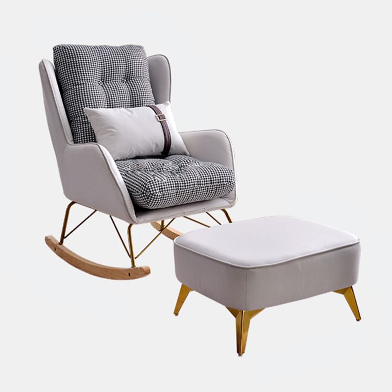 Faux Leather Modern Rocking Chair Water Resistant Rocker Chair with Pillow Clearhalo 'Chairs & Seating' 'furn' 'furn_rocking_chairs' 'Furniture' 'Living Room Furniture' 'Rocking Chairs' 'rocking_chairs' 1200x1200_bb76f133-40dd-464f-b92b-0cc976e88532