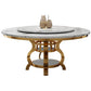 Metal Traditional Luxury Round Dining Table Marble Top Indoor Table with Pedestal Base Clearhalo ' dining_table' 'Dining Tables & Seating' 'Dining Tables' 'furn' 'furn_dining_table' 'Furniture' 'furniture_dining_table' 'Kitchen & Dining Furniture' 'kitchen&dining_furn' 'kitchen' 'kitchen_dining_table' 1200x1200_bb781419-820f-4907-ab70-7ee761127374