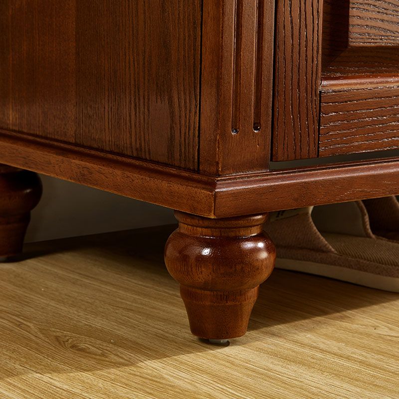 Traditional Entryway Bench Solid Wood Bench with Upholstered Clearhalo 'Benches' 'Chairs & Seating' 'furn' 'furn_benches' 'Furniture' 'Living Room Furniture' 1200x1200_bb78857a-2e2e-45f4-b67c-dbdd948f7b48