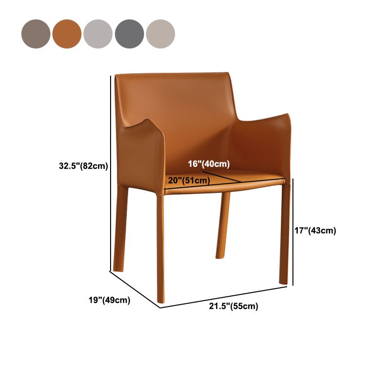 Silla de comedor tapizada moderna silla de acento de comedor de cuero falso