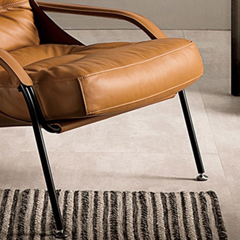 Fixed Back Lounge Chair Fabric Seat Sloped Arms Chair with Black Legs Clearhalo 'Accent Chairs' 'accent_chairs' 'Chairs & Seating' 'furn' 'furn_accent_chairs' 'Furniture' 'Living Room Furniture' 1200x1200_bb7b8f96-cb94-48f8-881b-1a21f3944eb8