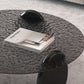 Glass Top Coffee Table Black Modern Round 3 Legs Cocktail Table Clearhalo 'Coffee & Accent Tables' 'Coffee Tables' 'coffee_tables' 'furn' 'furn_coffee_tables' 'Furniture' 'Living Room Furniture' 1200x1200_bb7bd3e6-6296-4853-8a6f-0639a9c027c6