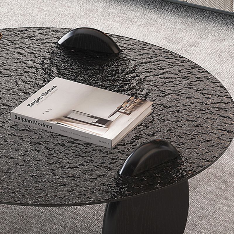 Glass Top Coffee Table Black Modern Round 3 Legs Cocktail Table Clearhalo 'Coffee & Accent Tables' 'Coffee Tables' 'coffee_tables' 'furn' 'furn_coffee_tables' 'Furniture' 'Living Room Furniture' 1200x1200_bb7bd3e6-6296-4853-8a6f-0639a9c027c6