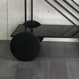 Table de préparation moderne en verre roulant ouvrir un chariot de cuisine rectangulaire