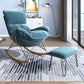 Chaise d'accent sans bras moderne Faux Coue et chaise Lounge Velet avec dos haut