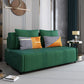 Faux Ledersofa Bett mit Aufbewahrung modernes dunkelgrünes Sofa mit Kissen