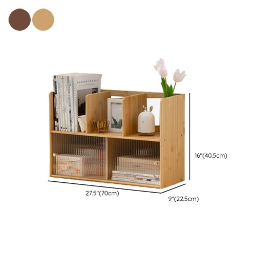 Libreria orizzontale di libreria chiusa contemporanea con mobili