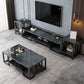 Glass TV Media Console Open Storage TV Console for Living Room Clearhalo 'furn' 'furn_tv_stands_entertainment_centers' 'Furniture' 'Living Room Furniture' 'TV Stands & Entertainment Centers' 'TV Stands & Media Storage Furniture' 'tv_stands_entertainment_centers' 1200x1200_bb7e1c83-1fd3-485b-b2b3-30fb65cb8404