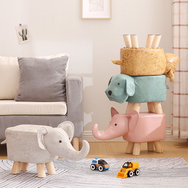 Contemporary Ottoman Faux Leather Solid Wood Frame Upholstered Dog Shape Ottoman Clearhalo 'furn' 'furn_ottomans_poufs' 'Furniture' 'Living Room Furniture' 'Ottomans & Poufs' 'ottomans_poufs' 1200x1200_bb7e3aa9-8af2-4444-834d-f458f36bfef3