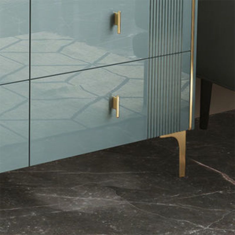 Glam tosser doble tocador de piedra tocador de pecho de almacenamiento horizontal para dormitorio