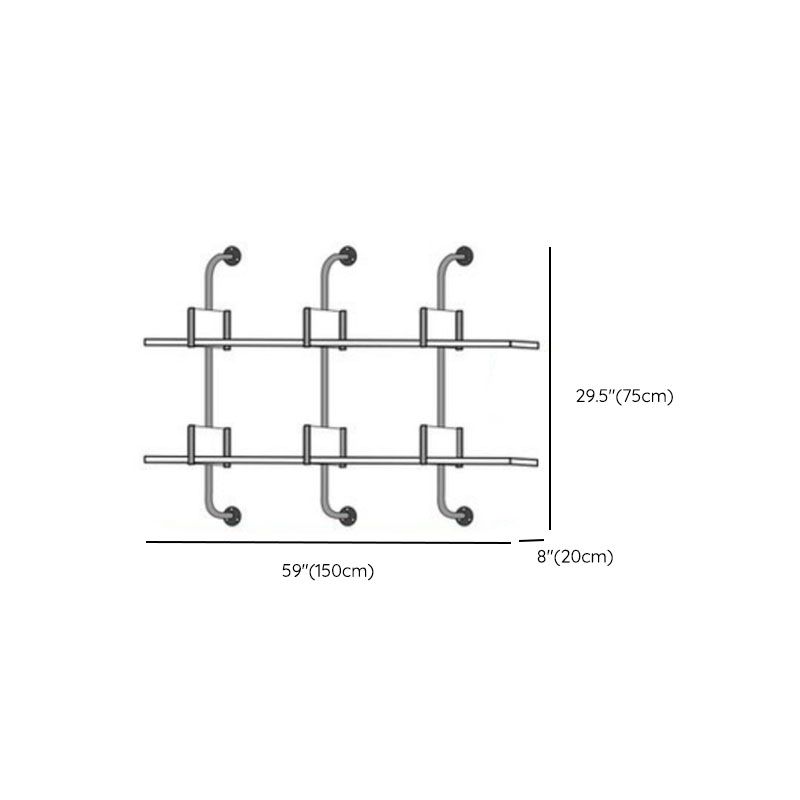 Glam Engineered Holz Bücherregal schwimmend weiß geschlossener Bücherregal