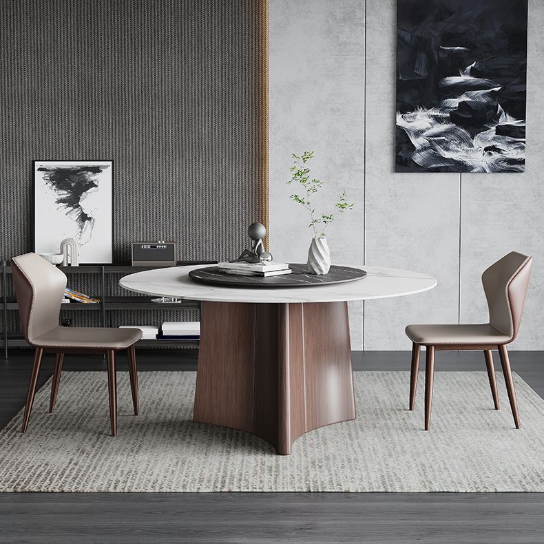 Contemporary 1/3/4/7/11 Pieces Furniture Round Stone Dining Set for Home Clearhalo 'Dining Room Sets' 'Dining Tables & Seating' 'dining_room_set' 'furn' 'furn_dining_room_set' 'Furniture' 'Kitchen & Dining Furniture' 1200x1200_bb806735-486c-417f-a088-e29759b13b7f