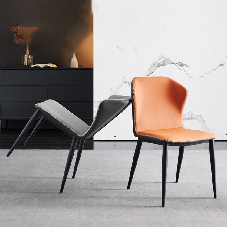 Armless Dining Chairs Modern Leather Side Chairs for Dining Room Clearhalo 'Dining Chairs' 'Dining Tables & Seating' 'dining_chair' 'furn' 'furn_dining_chair' 'Furniture' 'furniture_dining_chair' 'Kitchen & Dining Furniture' 1200x1200_bb81635e-413b-4352-85d6-8f224eab53e0