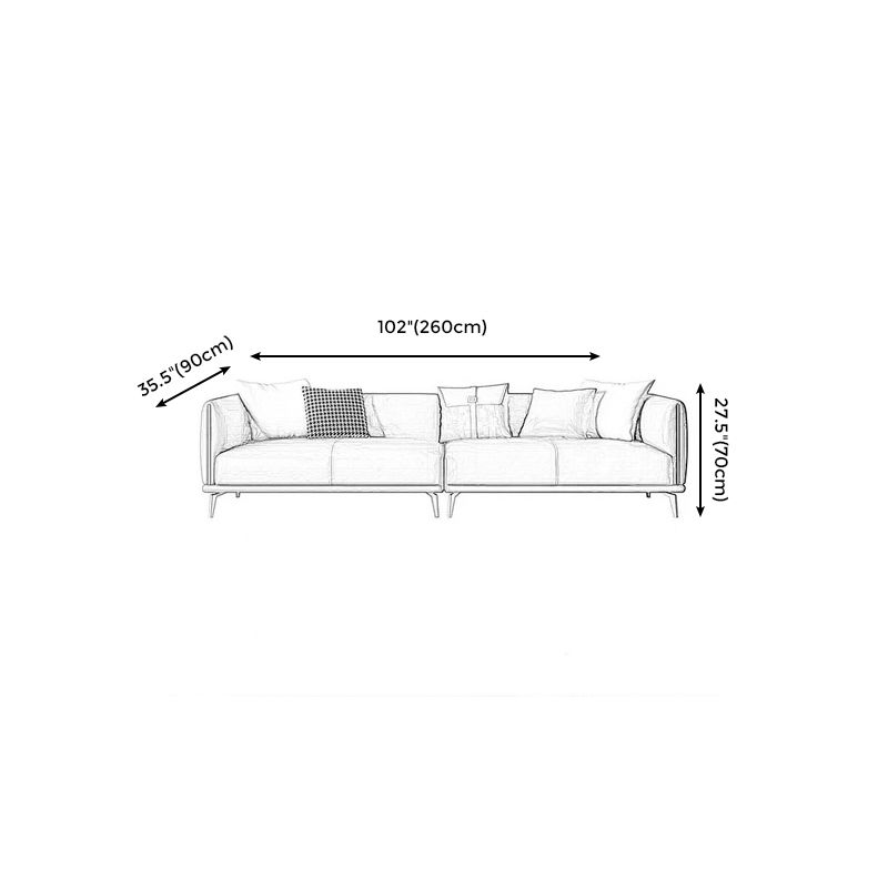 Contemporary Dark Gray Standard Sofa Faux Leather Sqaure Arm Couch Clearhalo 'furn' 'furn_sofas' 'Furniture' 'furniture_sofas' 'Living Room Furniture' 'Sofa' 'sofas' 1200x1200_bb817342-0f60-4972-94bb-dad7c26cb426