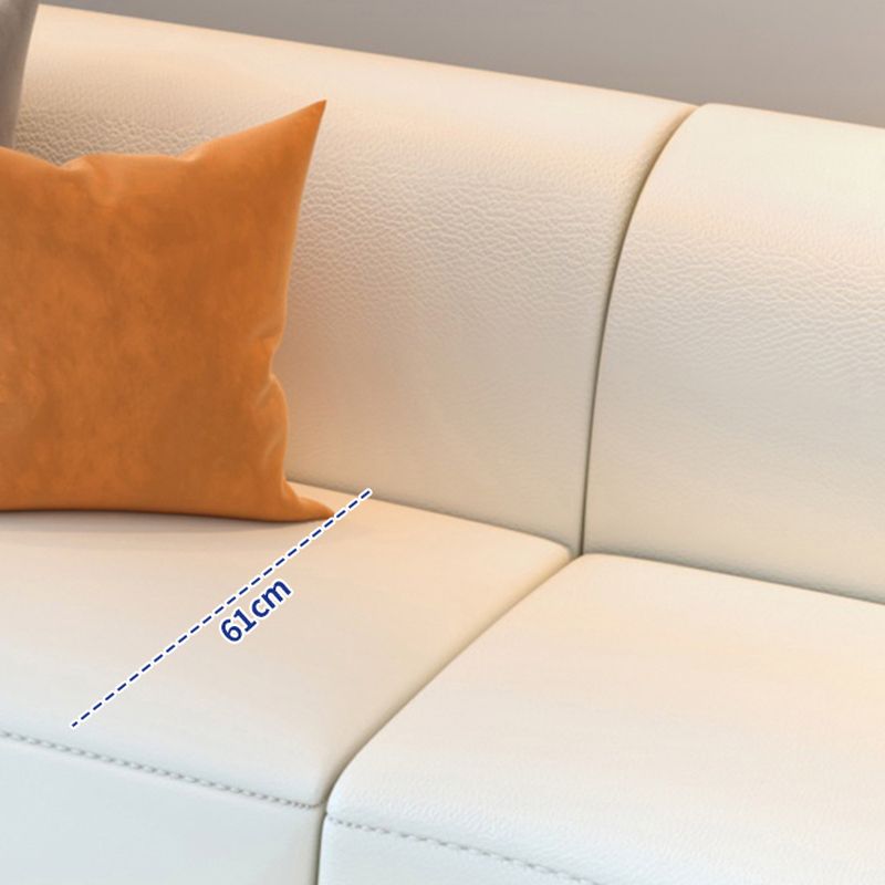 Curved Armless Sectional Sofa Faux Leather Stain-resistant Sectional Clearhalo 'furn' 'furn_sectionals' 'Furniture' 'Living Room Furniture' 'Sectionals' 1200x1200_bb82abff-fdb0-4fd9-97f1-b813e9b2fbd9