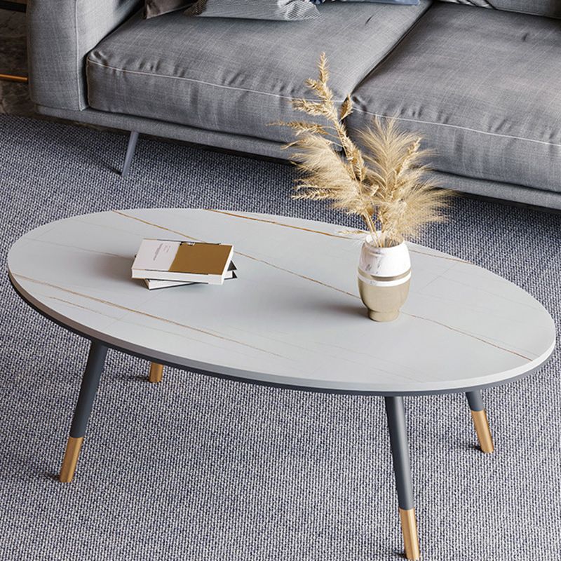 Slate Oval Coffee Table 4 Legs Base Type Single Cocktail Table Clearhalo 'Coffee & Accent Tables' 'Coffee Tables' 'coffee_tables' 'furn' 'furn_coffee_tables' 'Furniture' 'Living Room Furniture' 1200x1200_bb845e86-ab37-447e-93a6-8ac96c0fa2c9