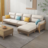 Scandinavian Beige Removable Cushions Slipcovered Sofa/Sectional for Living Room