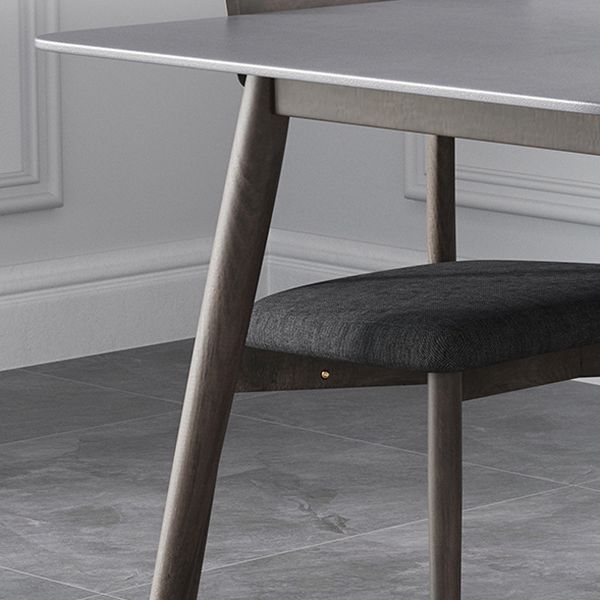 Modern Sintered Stone Top Kitchen Dining Table Rectangle Gray Dining Table with 4 Legs Base Clearhalo ' dining_table' 'Dining Tables & Seating' 'Dining Tables' 'furn' 'furn_dining_table' 'Furniture' 'furniture_dining_table' 'Kitchen & Dining Furniture' 'kitchen&dining_furn' 'kitchen' 'kitchen_dining_table' 1200x1200_bb84a0ae-7b75-419f-866e-3fe4b0dbcbce