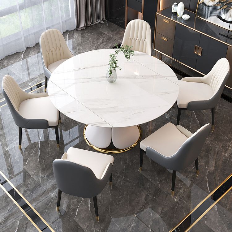 Modern Round Dining Table Sintered Stone Dining Table with Pedestal Base for Home Kitchen Dinner Clearhalo ' dining_table' 'Dining Tables & Seating' 'Dining Tables' 'furn' 'furn_dining_table' 'Furniture' 'furniture_dining_table' 'Kitchen & Dining Furniture' 'kitchen&dining_furn' 'kitchen' 'kitchen_dining_table' 1200x1200_bb855b15-d226-416c-bd9f-a4ea427643bb