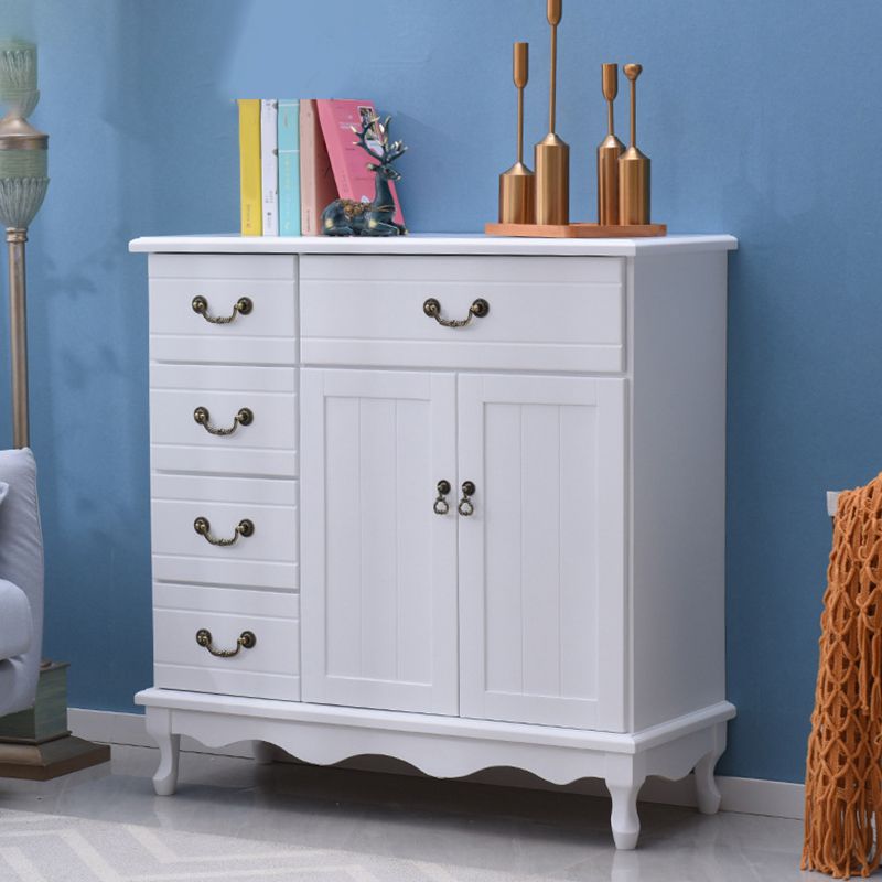 Eigentijdse matte afwerking opbergkast horizontaal massief houten combo dressoir