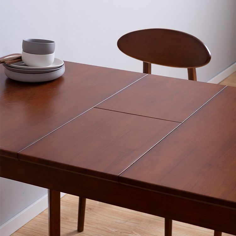 Modern Style Dining Table Rectangle Solid Wood Drop-Leaf Table with 4 Legs Clearhalo ' dining_table' 'Dining Tables & Seating' 'Dining Tables' 'furn' 'furn_dining_table' 'Furniture' 'furniture_dining_table' 'Kitchen & Dining Furniture' 'kitchen&dining_furn' 'kitchen' 'kitchen_dining_table' 1200x1200_bb86a2a8-01f6-48bb-a571-b27de99d23e7