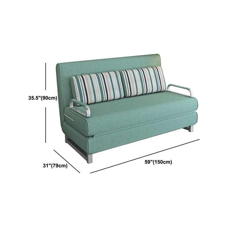 枕付きの現代的なコンバーチブルアームレスベッドソファソファ