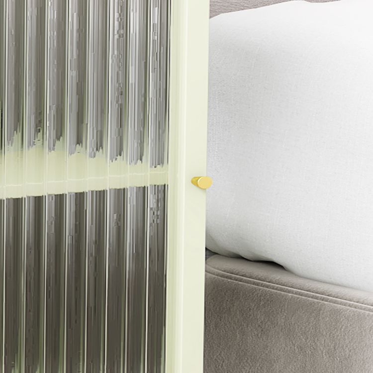 21.7 "H accenttafel nachtkastje glas en metalen nachtkastjes planken