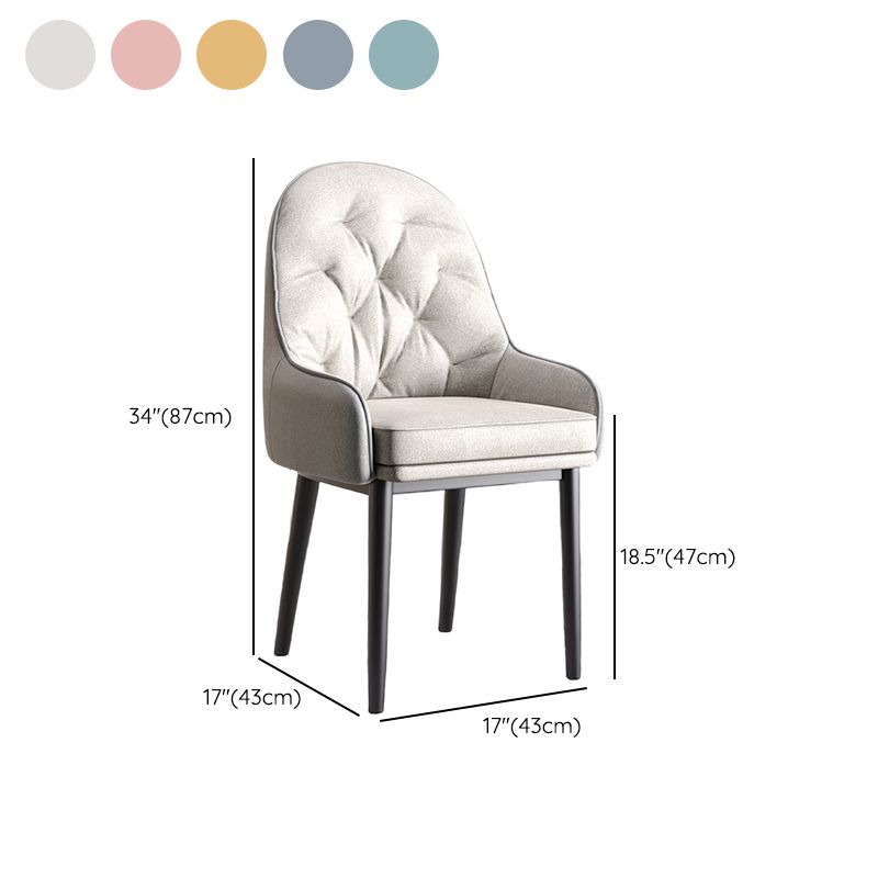 Modern Style Home Solid Back Metal Dining Arm Chair(Set of 4/8) Clearhalo 'Dining Chairs' 'Dining Tables & Seating' 'dining_chair' 'furn' 'furn_dining_chair' 'Furniture' 'Kitchen & Dining Furniture' 1200x1200_bb88adc3-4e7e-4d46-a18b-f2eebfbfa562