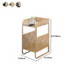 White/Transparent/black Top Metal Iron Gold/black Foot Nightstand