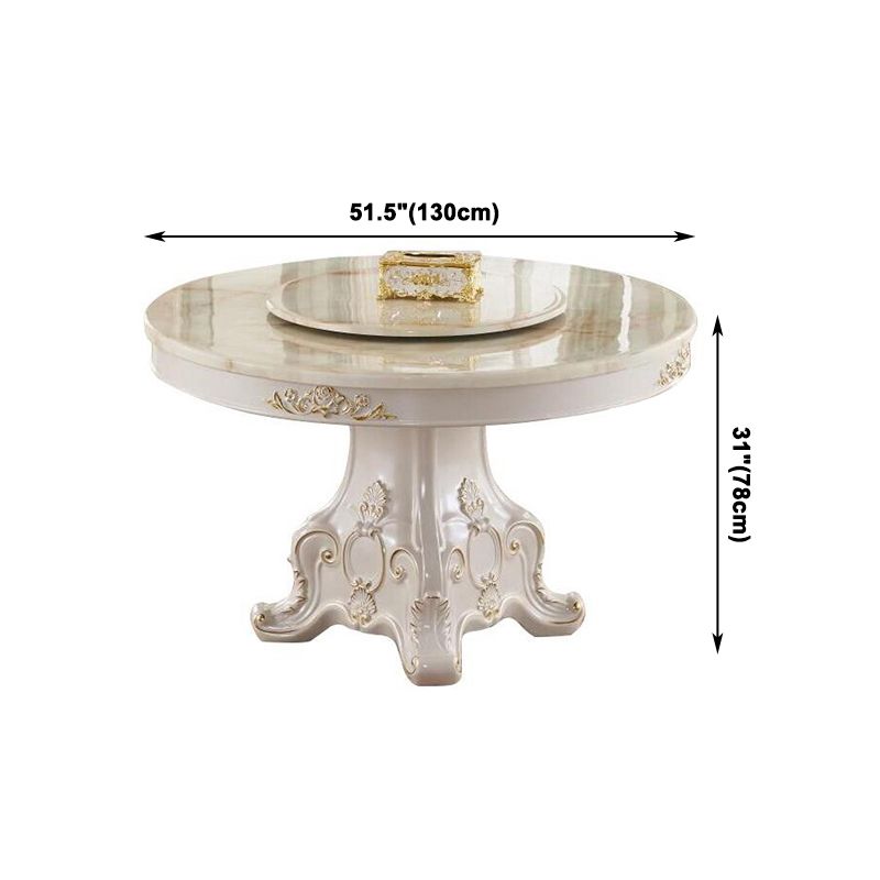 Solid Wood Victorian Round Table White Marble Top Table with Pedestal Clearhalo ' dining_table' 'Dining Tables & Seating' 'Dining Tables' 'furn' 'furn_dining_table' 'Furniture' 'furniture_dining_table' 'Kitchen & Dining Furniture' 'kitchen&dining_furn' 'kitchen' 'kitchen_dining_table' 1200x1200_bb898d75-be8b-4ea7-8ff2-5f8a60a71c7d