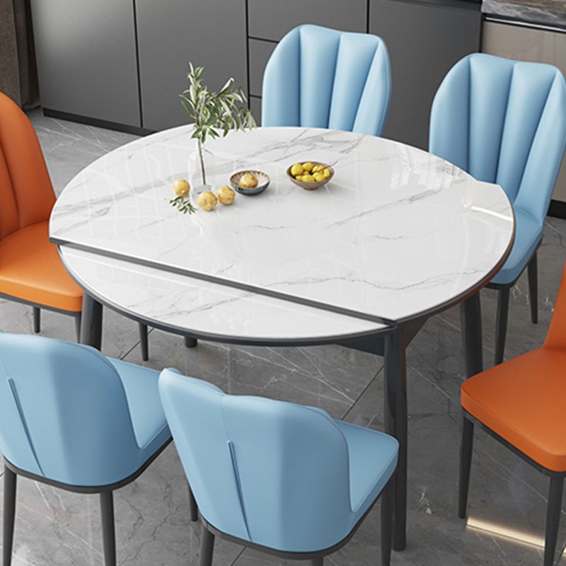 Modern Sintered Stone Dining Table Round Table with 4 Legs for Home Use Clearhalo ' dining_table' 'Dining Tables & Seating' 'Dining Tables' 'furn' 'furn_dining_table' 'Furniture' 'furniture_dining_table' 'Kitchen & Dining Furniture' 'kitchen&dining_furn' 'kitchen' 'kitchen_dining_table' 1200x1200_bb8bc6dc-a362-47e6-af02-b362af8ae5f5