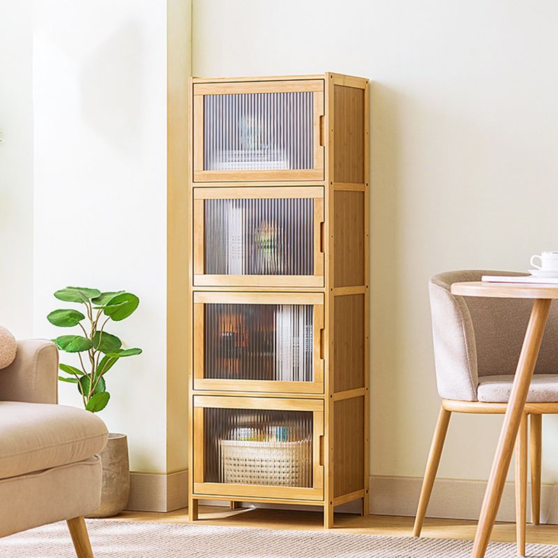 Scandinavian Accent Cabinet with Grooves Doors and Straight Legs Clearhalo 'Cabinets & Chests' 'cabinets_chests' 'furn' 'furn_cabinets_chests' 'Furniture' 'Living Room Furniture' 1200x1200_bb8be46a-5336-4121-991d-81f3e9c309b5