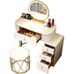 Removable Makeup Counter Bedroom Vanity Dressing Table with Lighted Mirror