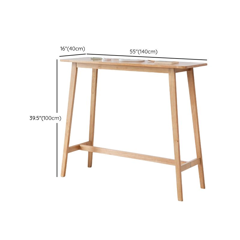 Wooden Rectangular Table, Modern Style Home Living Room Against The Wall Bar Table